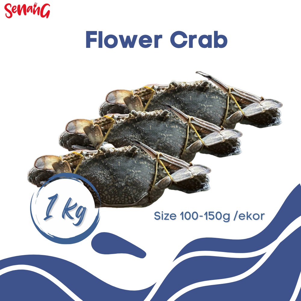 FLOWER CRAB (1kg/ pack - 100-150g/pc) - FRESH FROZEN