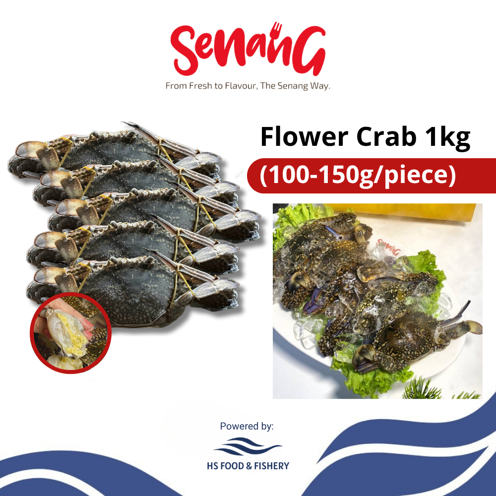 FLOWER CRAB (1kg/ pack - 100-150g/pc) - FRESH FROZEN